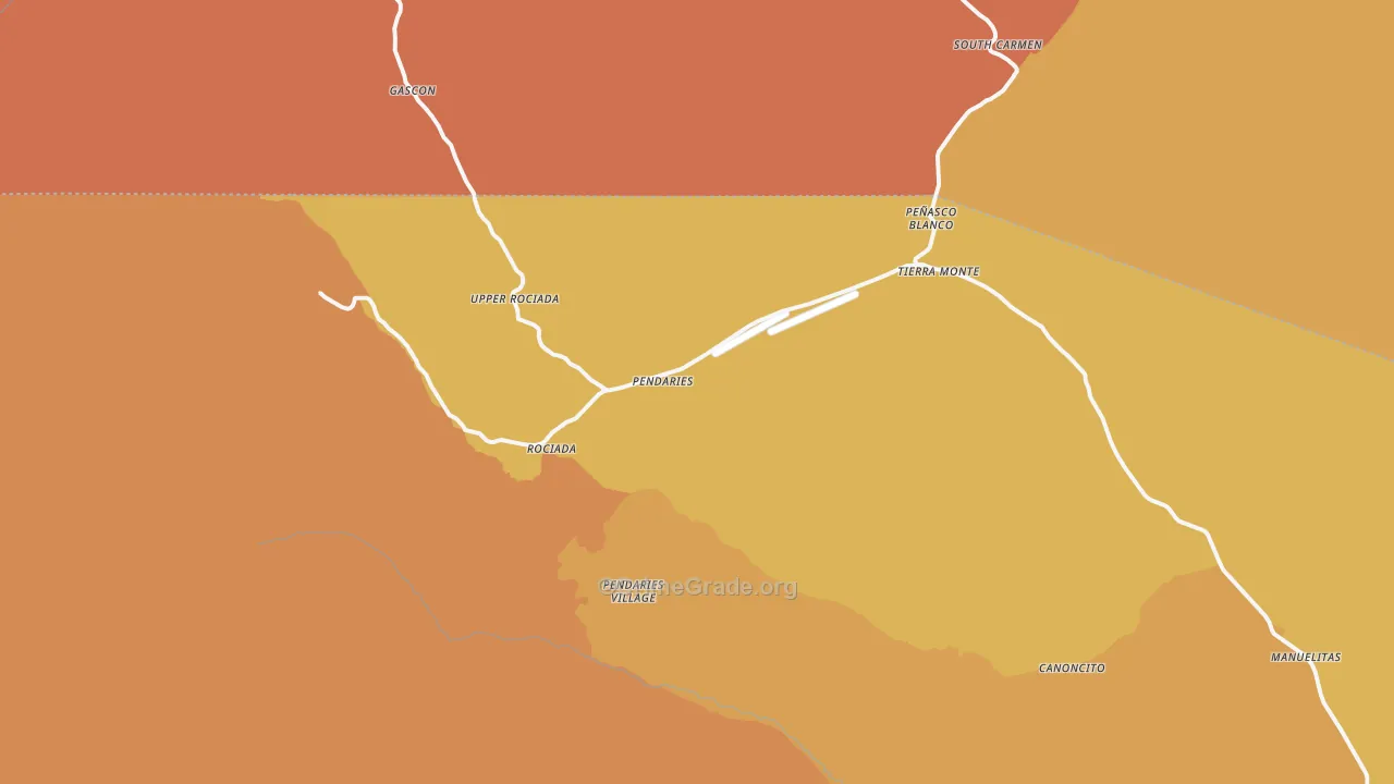 Rociada, NM Map of Assault Rates