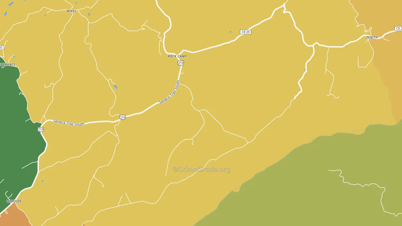 Rock Camp, WV Map of Assault Rates
