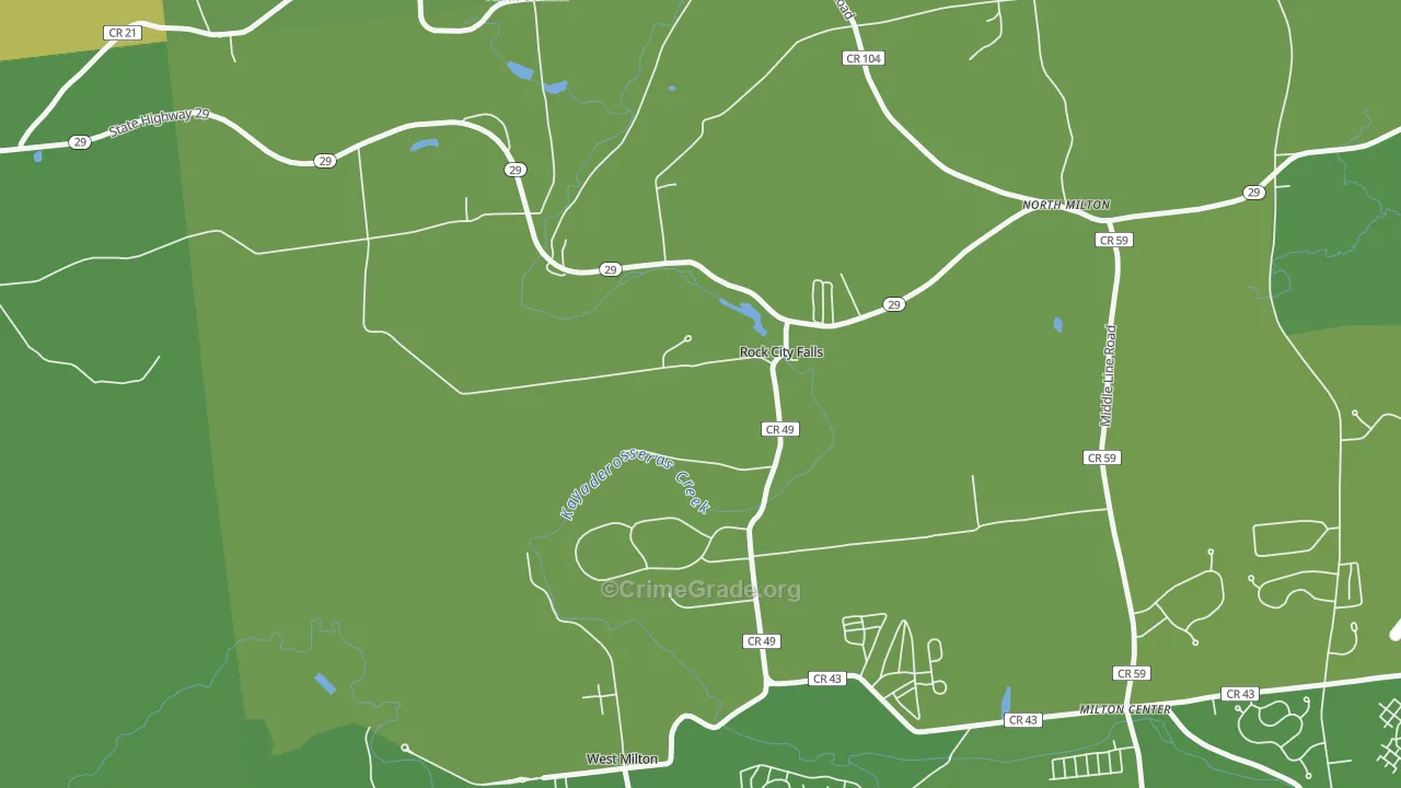 Rock City Falls, NY Map of Assault Rates