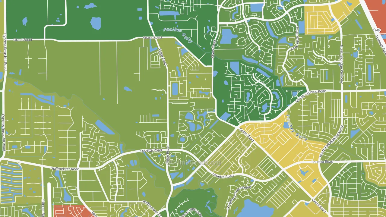 Rock Creek, Cypress, TX Map of Assault Rates