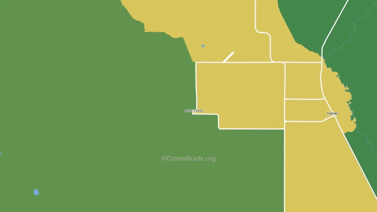 Rock Creek, OR Map of Assault Rates