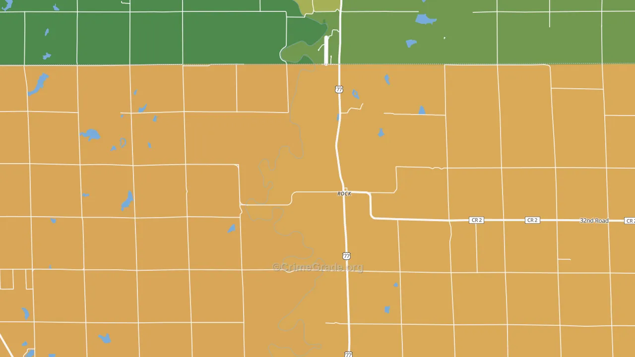 Rock, KS Map of Assault Rates