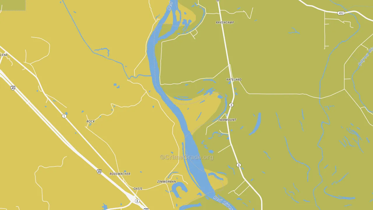 Rock, LA Map of Assault Rates
