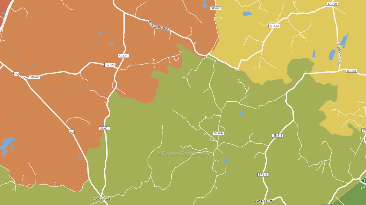 Rock Mills, VA Map of Assault Rates