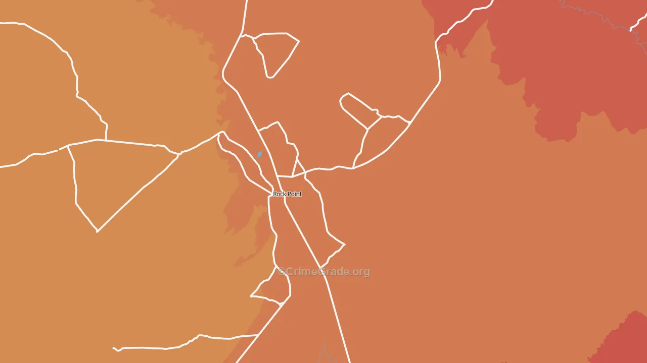 Rock Point, AZ Map of Assault Rates