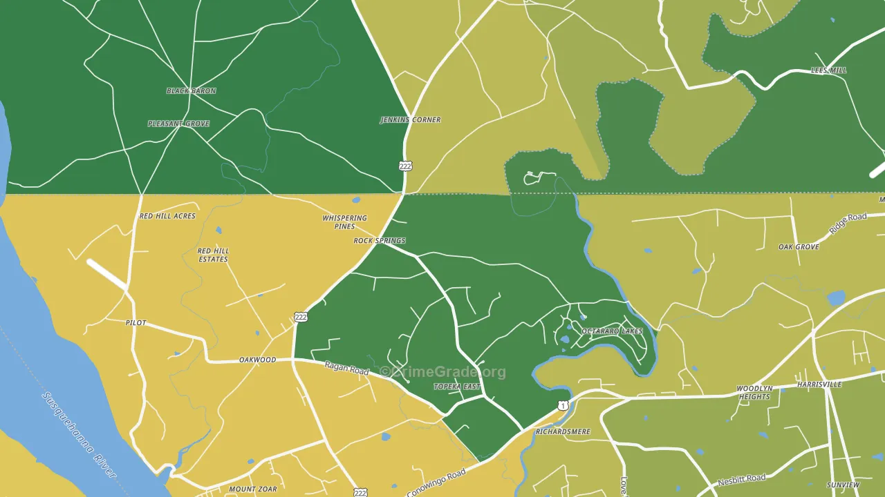 Rock Springs, MD Map of Assault Rates