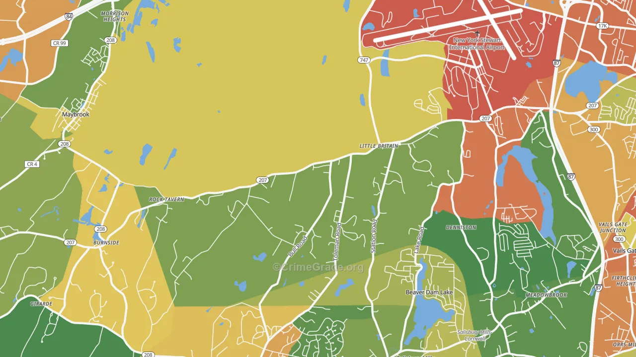 Rock Tavern, NY Map of Assault Rates