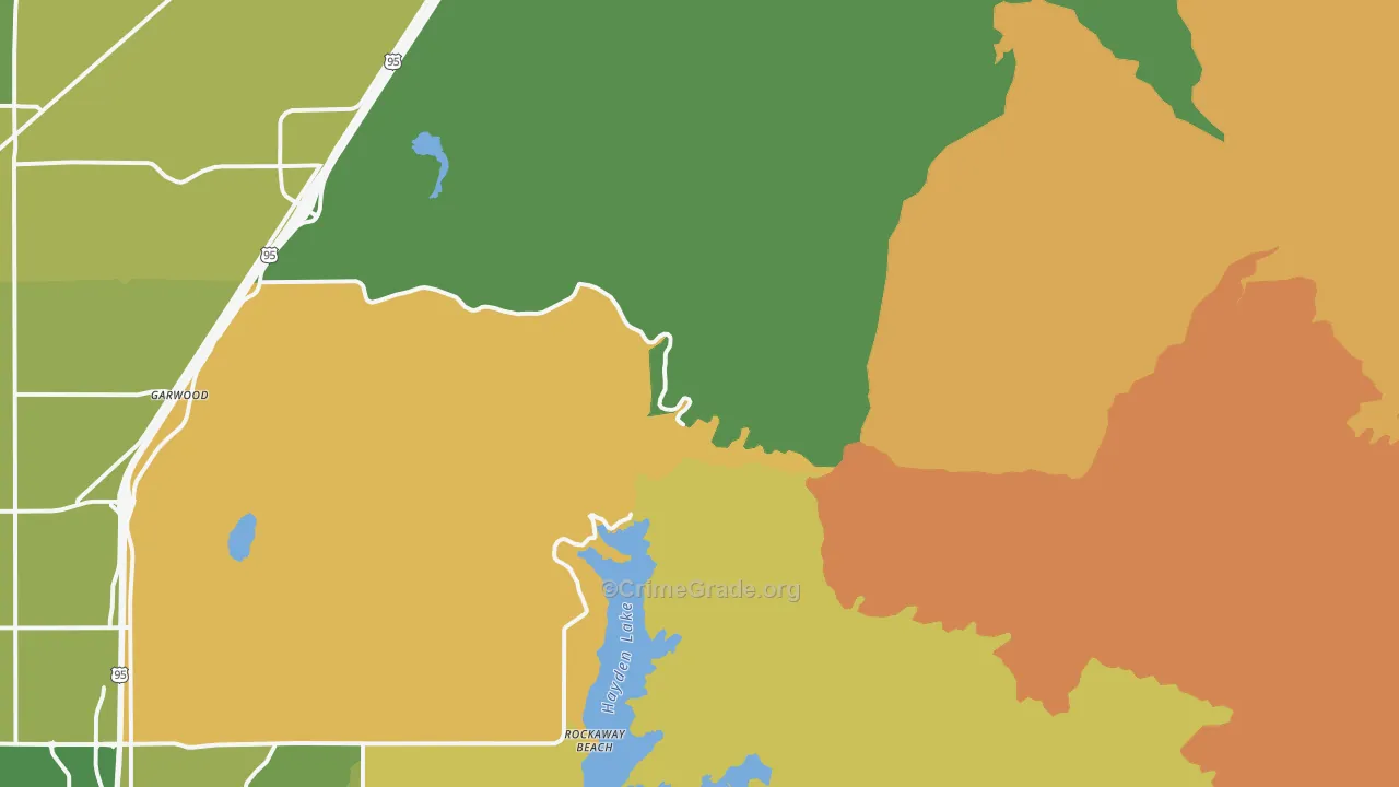Rockaway Beach, ID Map of Assault Rates