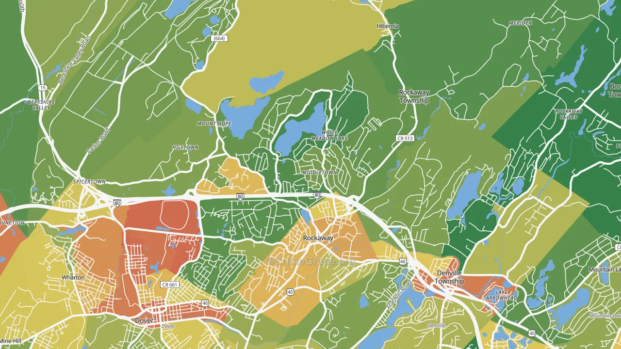 Rockaway, NJ Map of Assault Rates