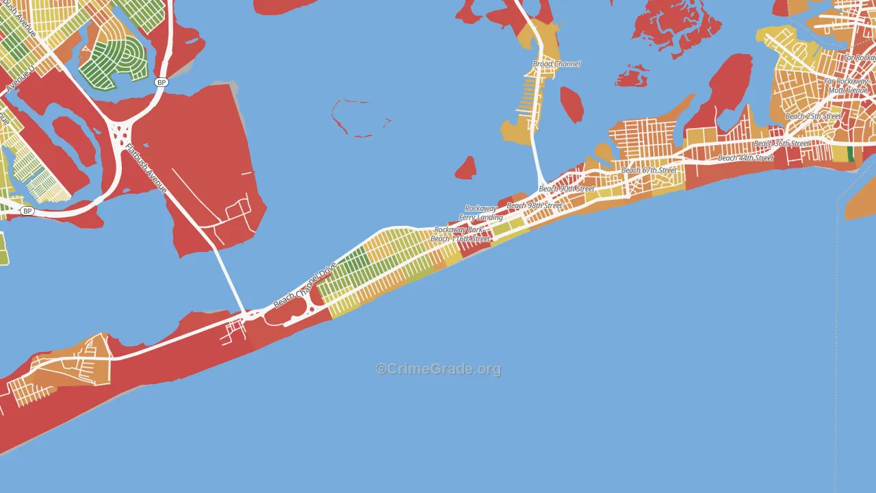 Rockaway Park, Queens, NY Map of Assault Rates