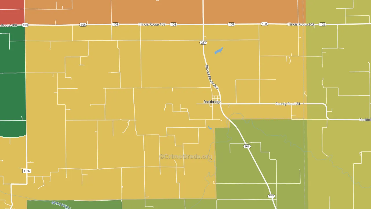 Rockbridge, IL Map of Assault Rates