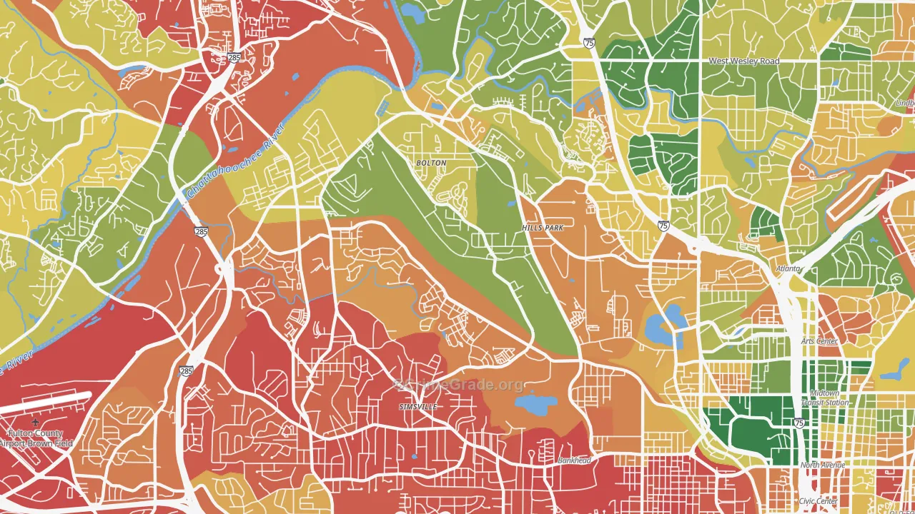 Rockdale, Atlanta, GA Map of Assault Rates