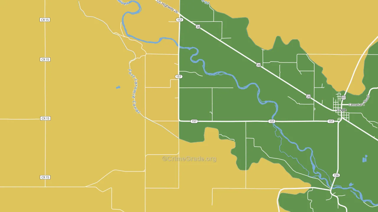 Rockeagle, WY Map of Assault Rates