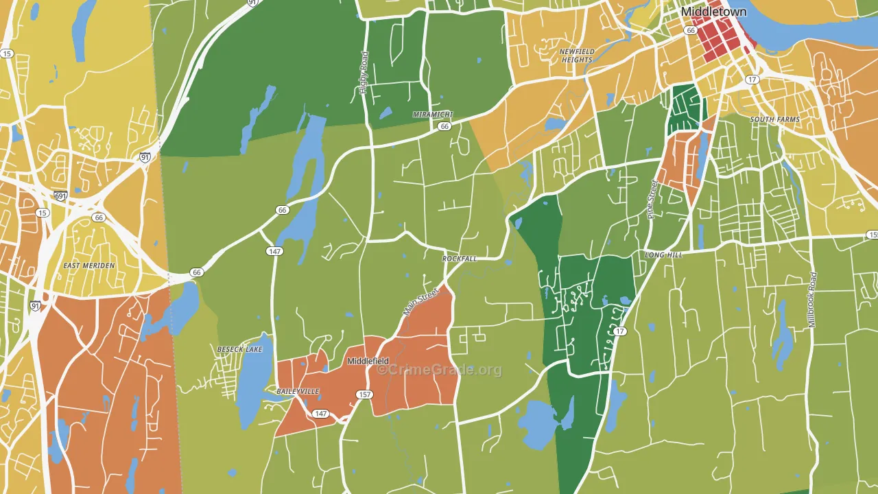 Rockfall, CT Map of Assault Rates