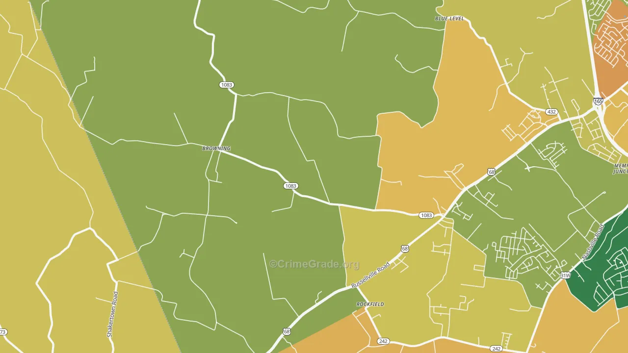 Rockfield, KY Map of Assault Rates