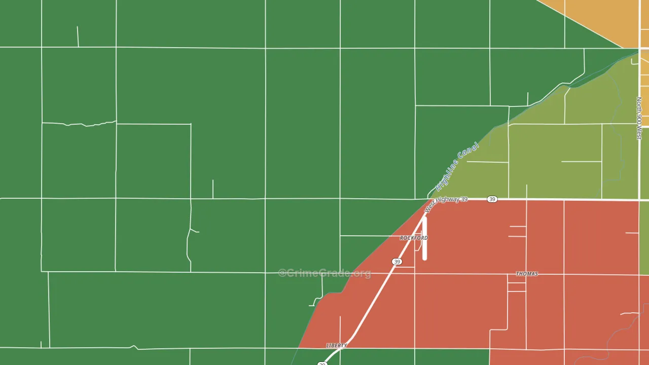 Rockford, ID Map of Assault Rates