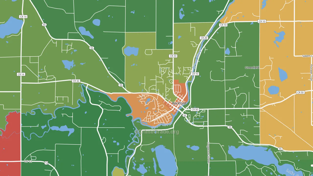 Rockford, MN Map of Assault Rates