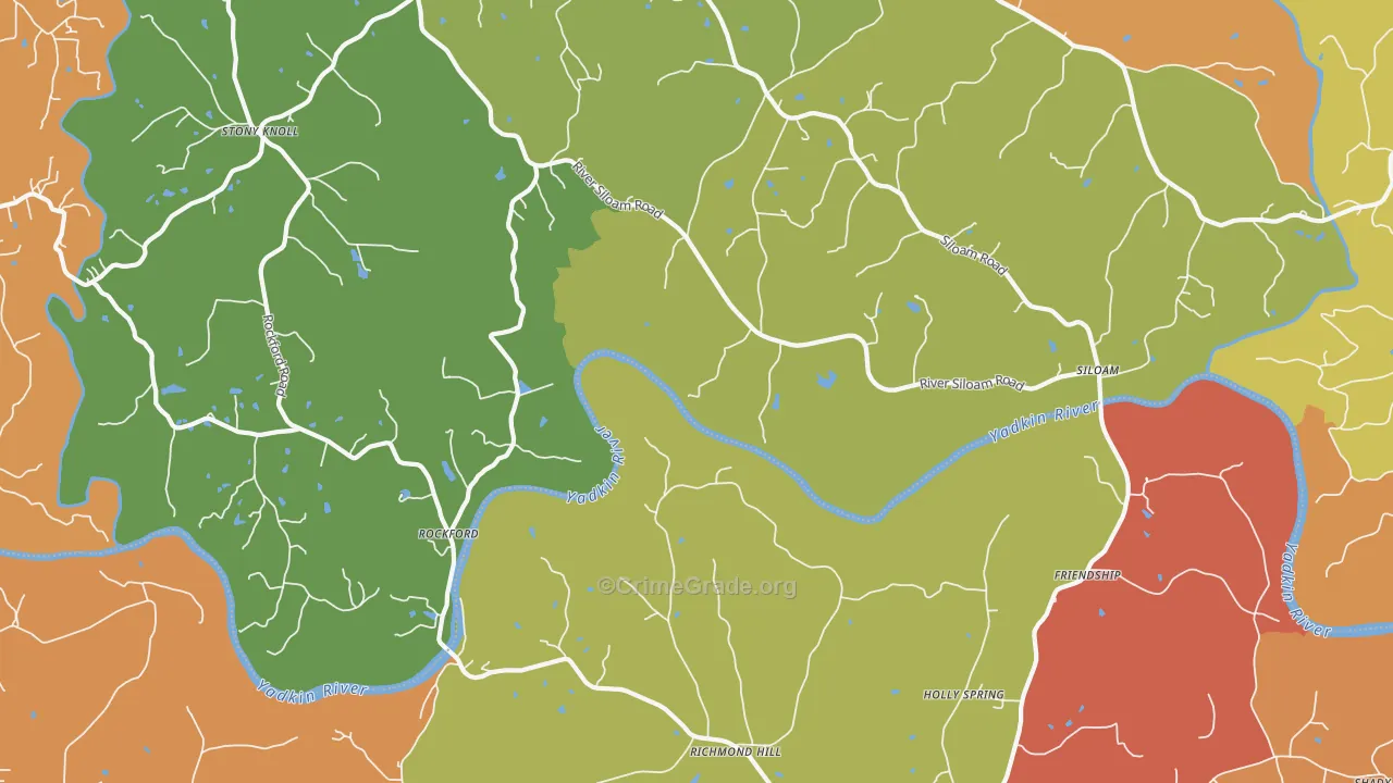 Rockford, NC Map of Assault Rates