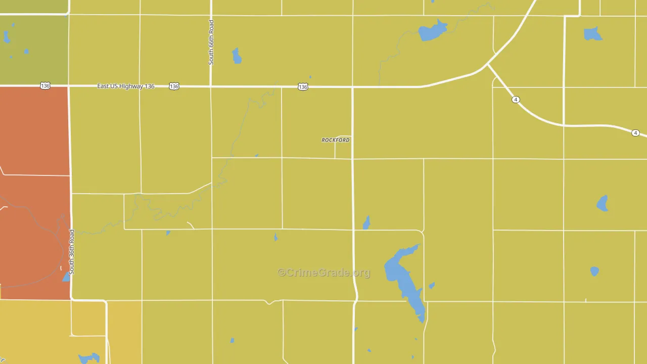 Rockford, NE Map of Assault Rates