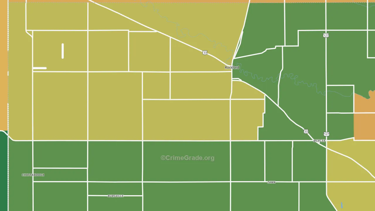 Rockford, OH Map of Assault Rates