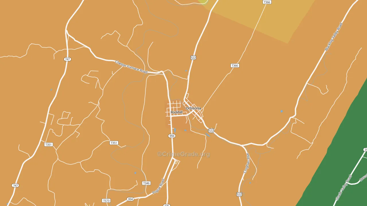 Rockhill Furnace, PA Map of Assault Rates