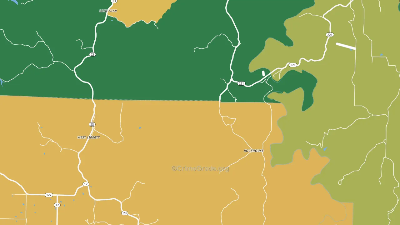 Rockhouse, AR Map of Assault Rates