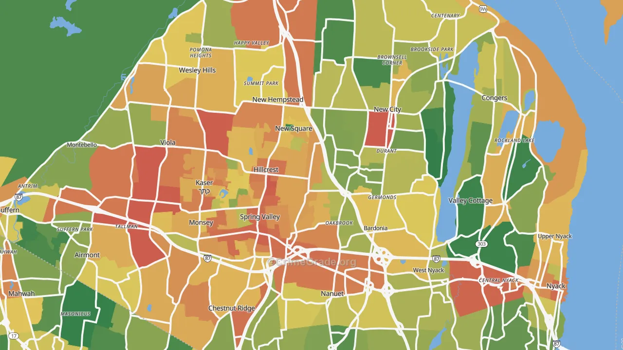 Rockland County, NY Map of Assault Rates