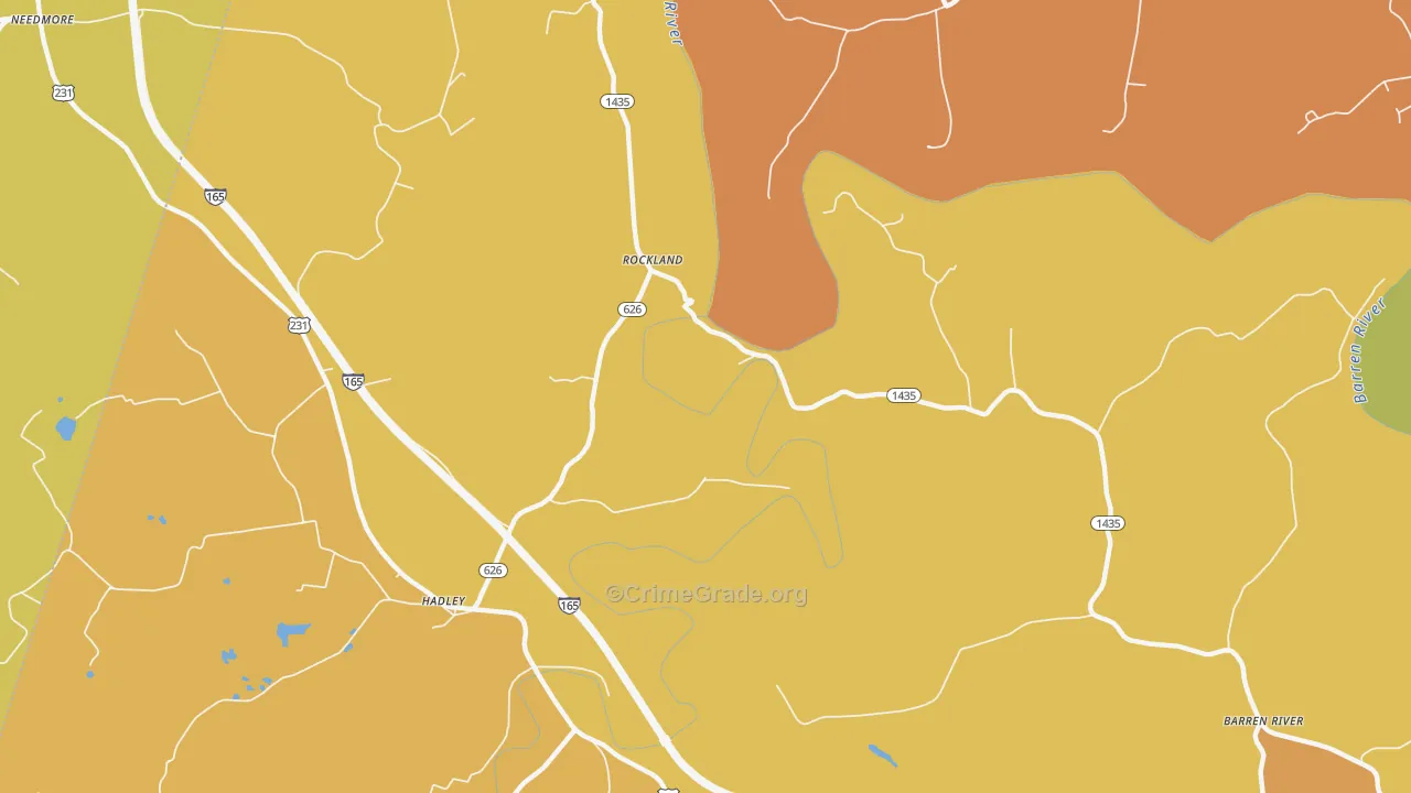 Rockland, KY Map of Assault Rates