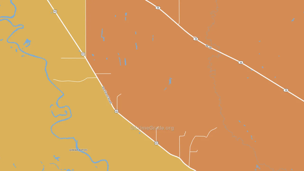 Rockland, MI Map of Assault Rates