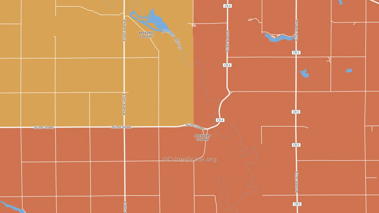 Rockport Colony, SD Map of Assault Rates