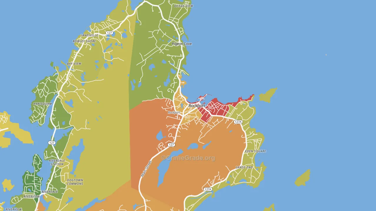 Rockport, MA Map of Assault Rates