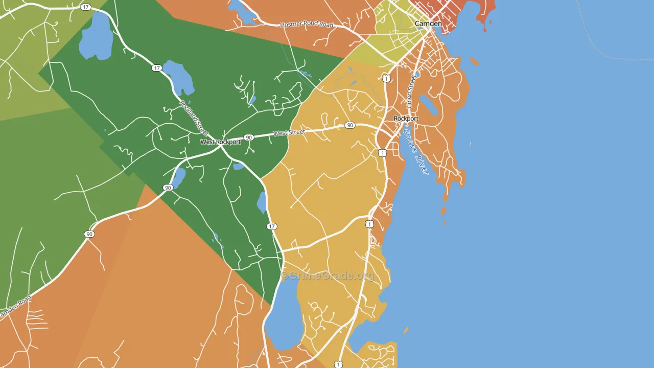 Rockport, ME Map of Assault Rates