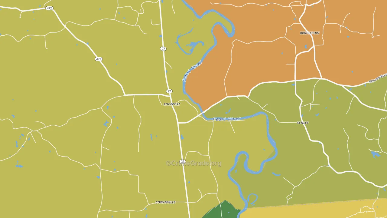 Rockport, MS Map of Assault Rates