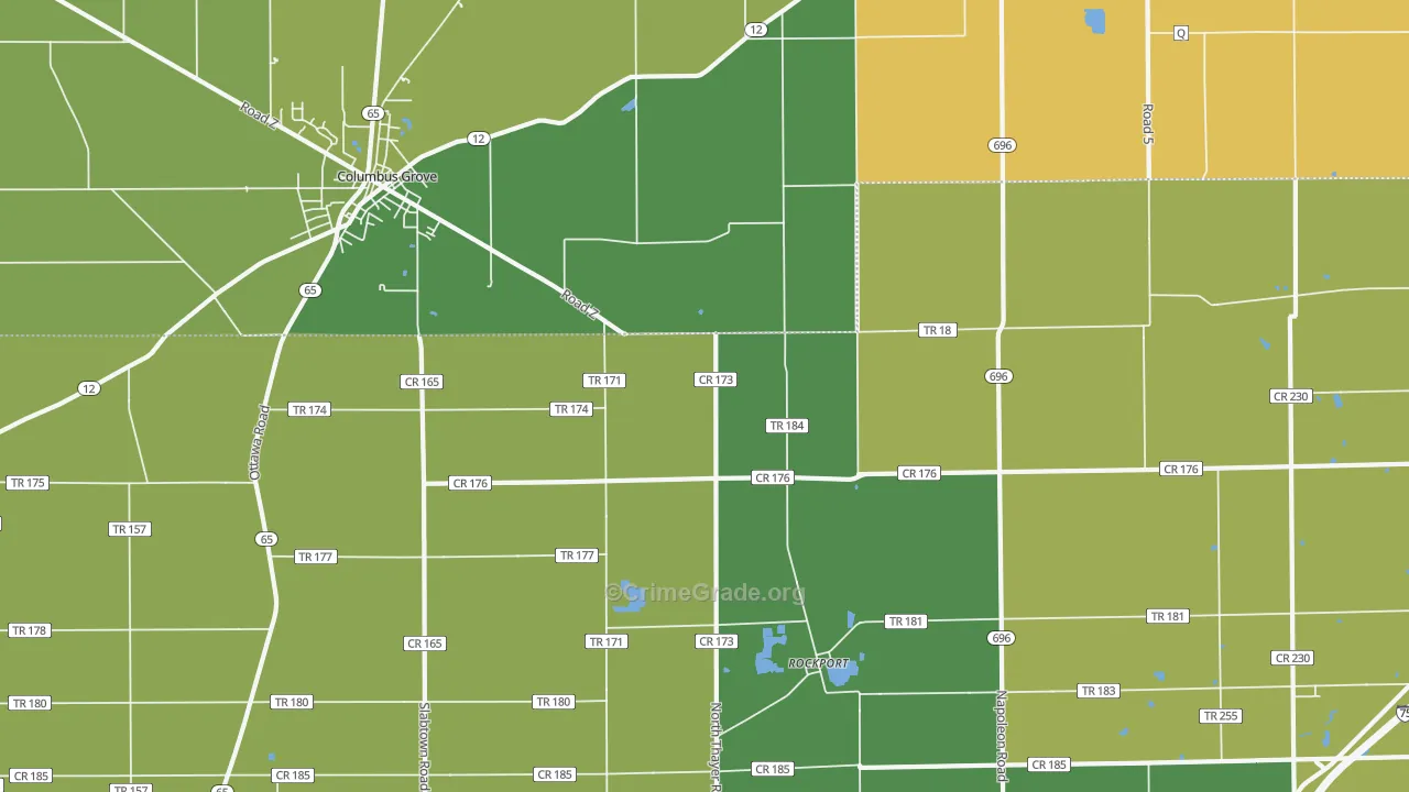 Rockport, OH Map of Assault Rates