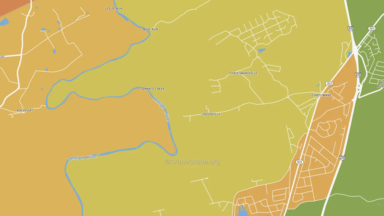 Rockport, PA Map of Assault Rates
