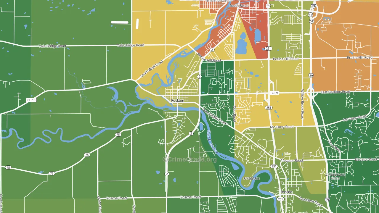 Rockton, IL Map of Assault Rates