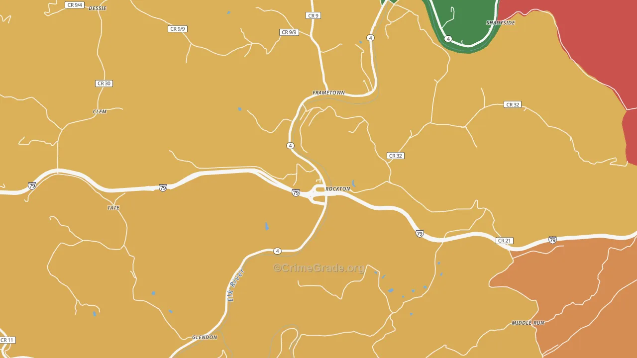 Rockton, WV Map of Assault Rates
