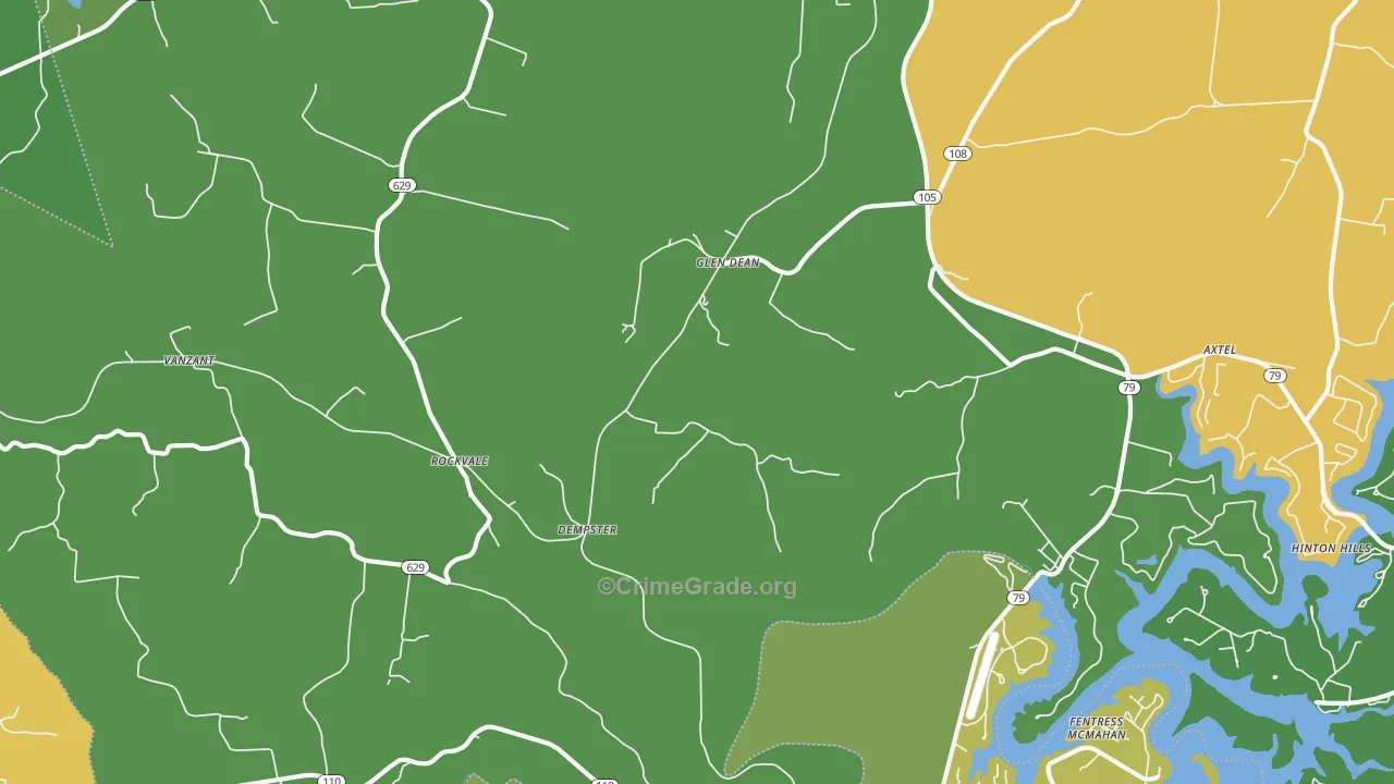 Rockvale, KY Map of Assault Rates