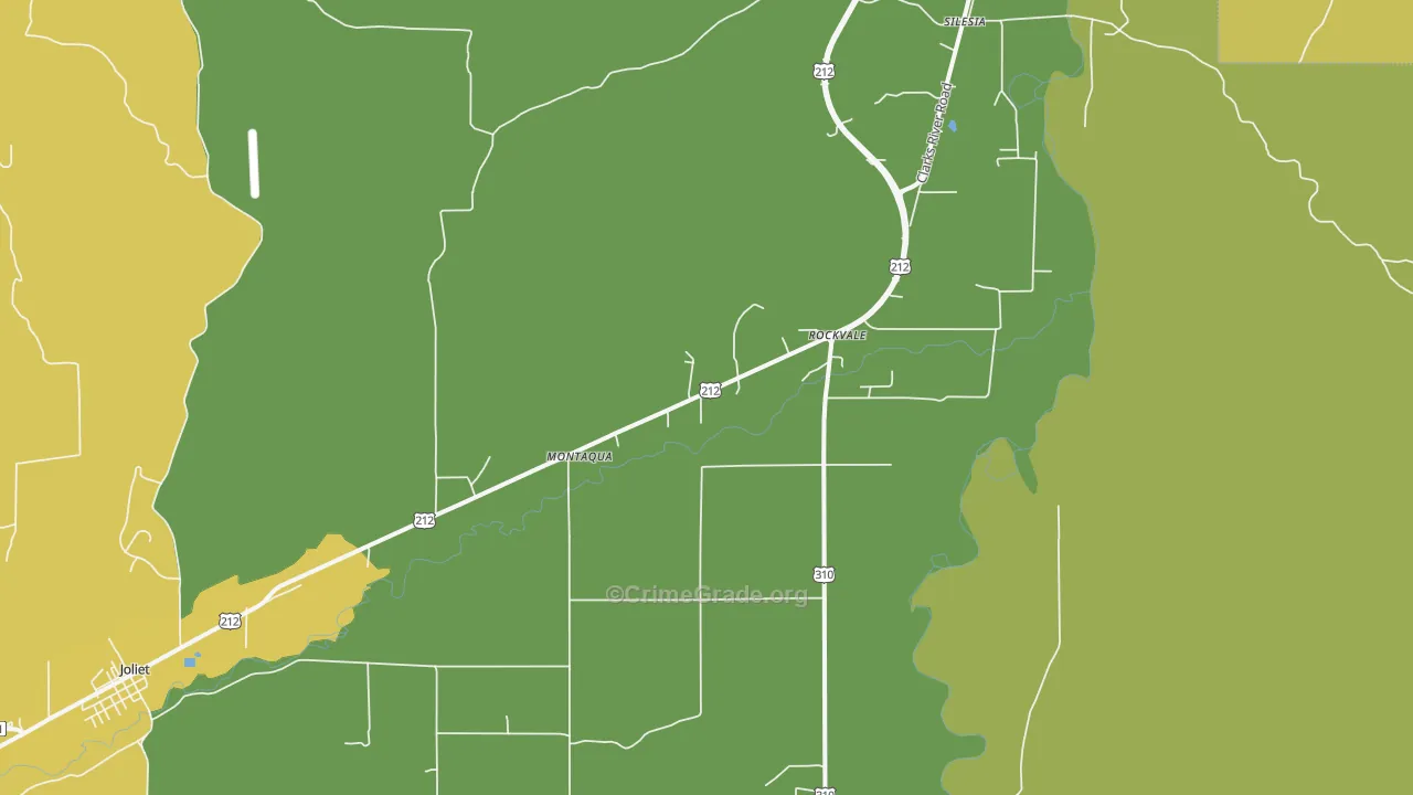 Rockvale, MT Map of Assault Rates