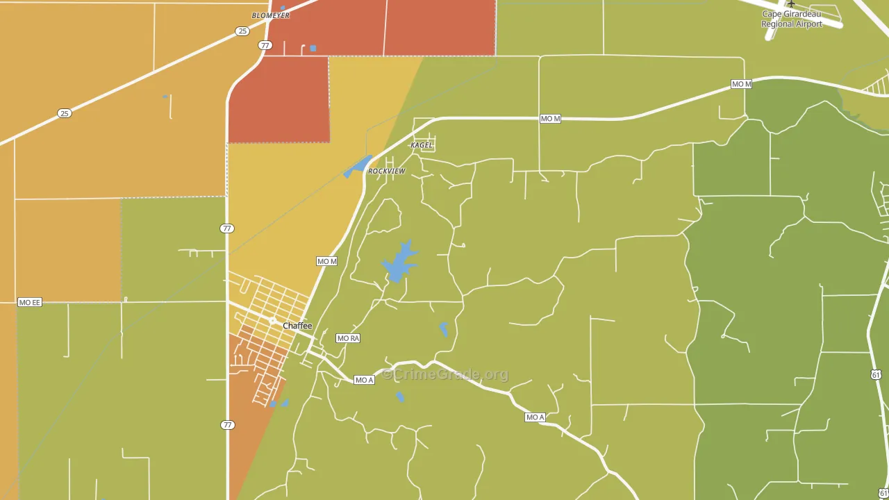 Rockview, MO Map of Assault Rates