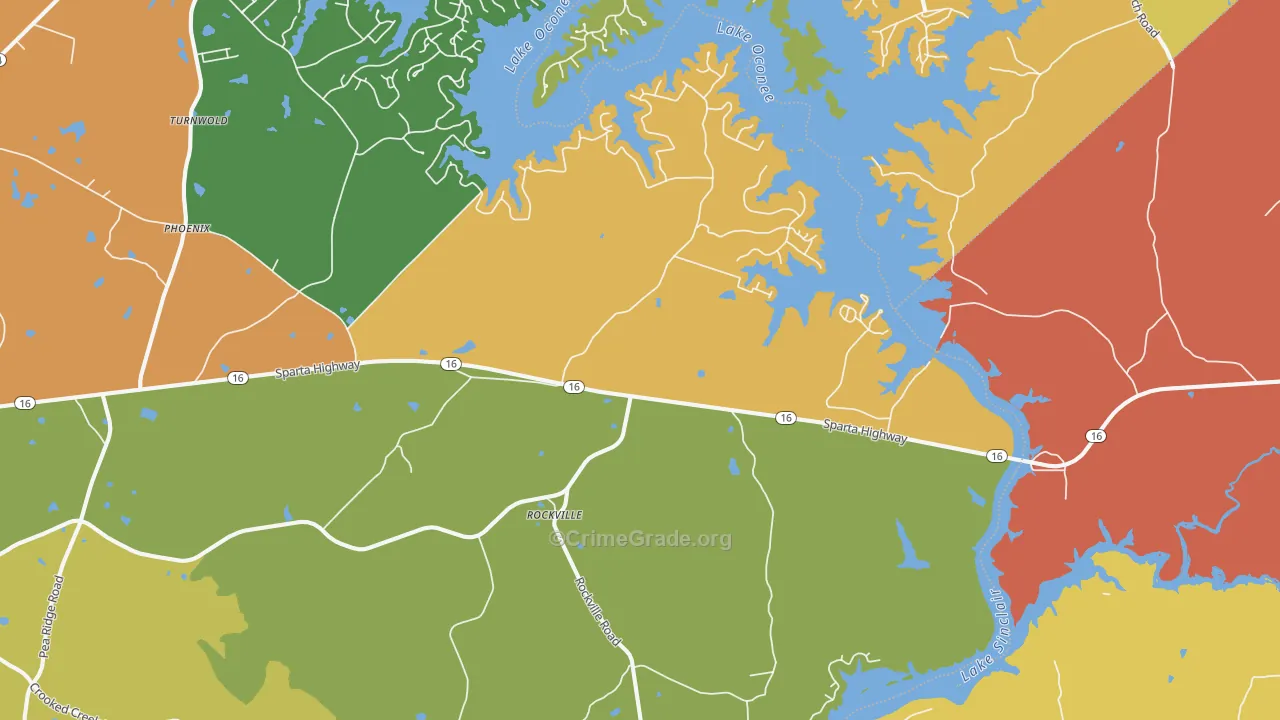 Rockville, GA Map of Assault Rates