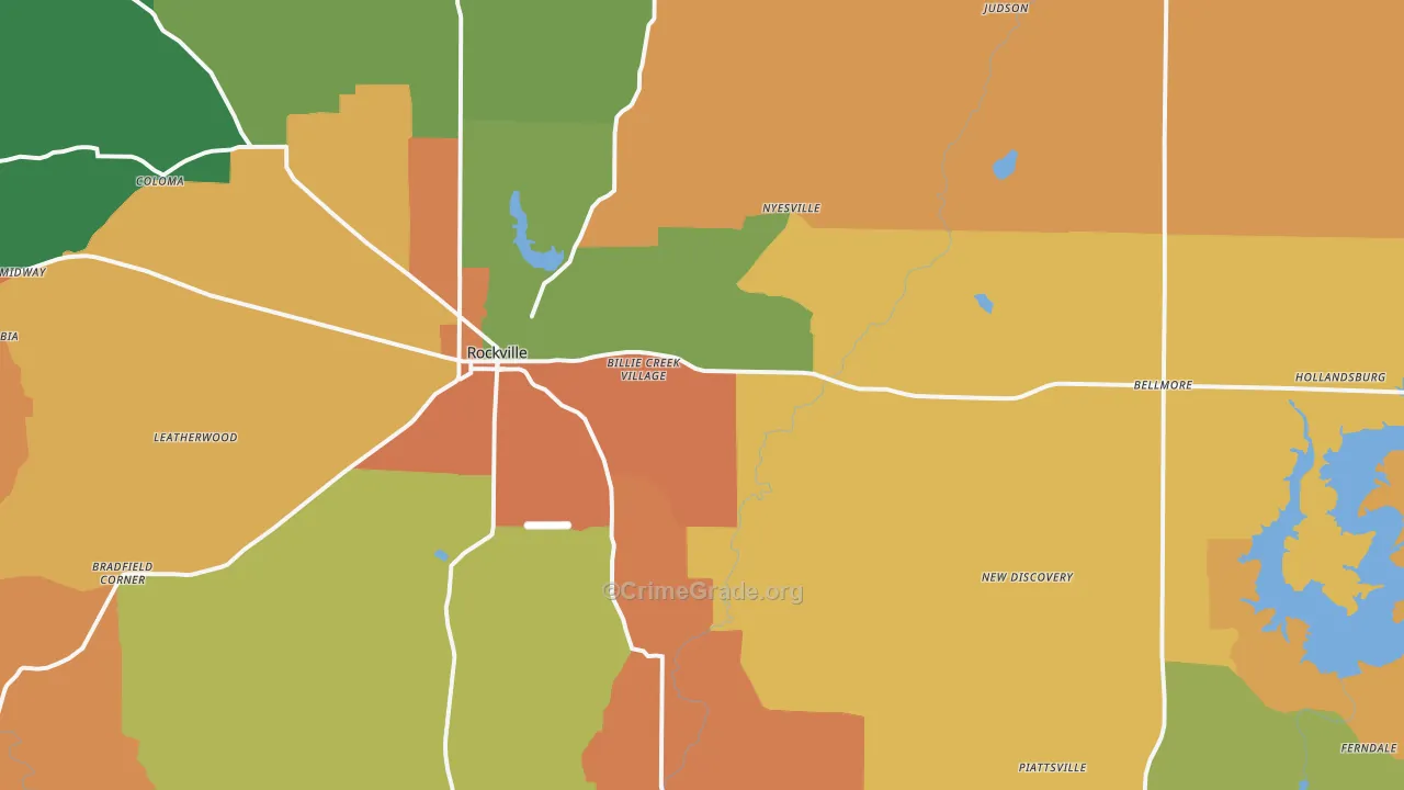 Rockville, IN Map of Assault Rates