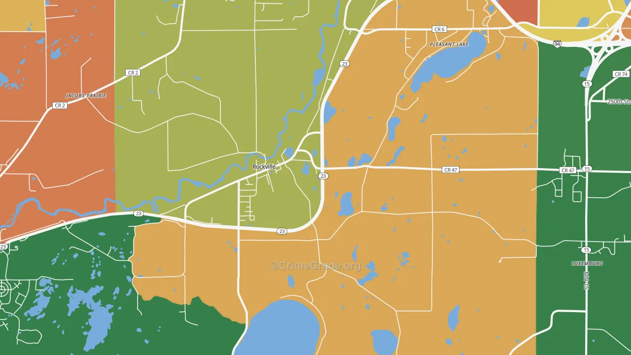 Rockville, MN Map of Assault Rates