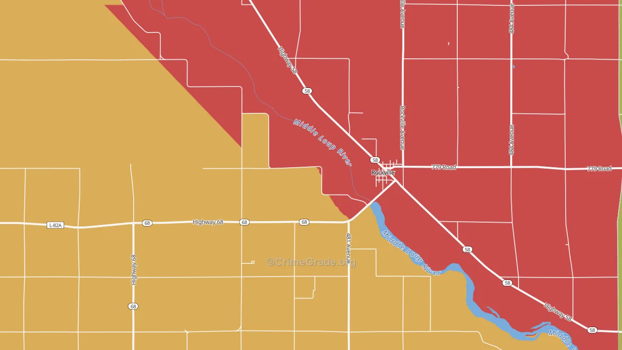 Rockville, NE Map of Assault Rates