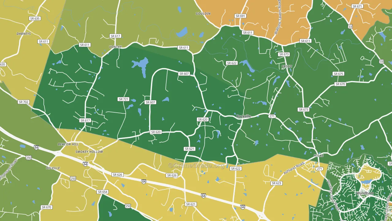 Rockville, VA Map of Assault Rates
