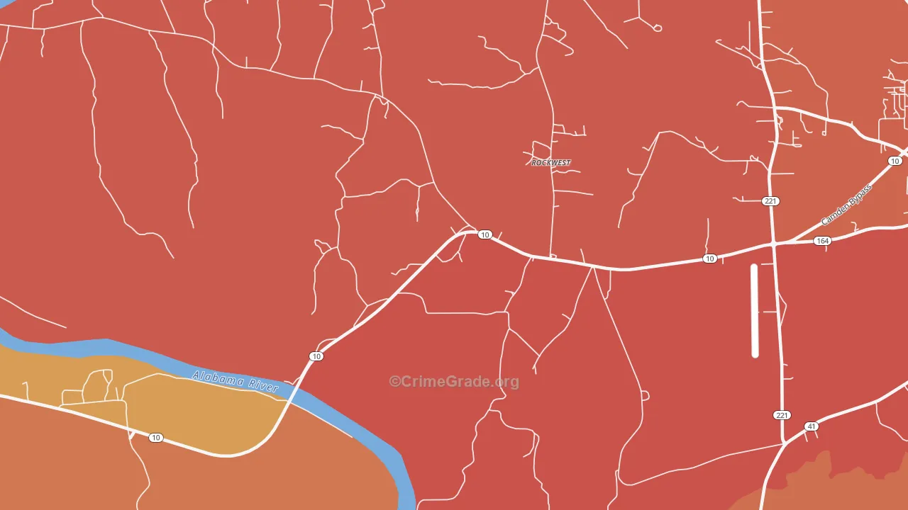 Rockwest, AL Map of Assault Rates