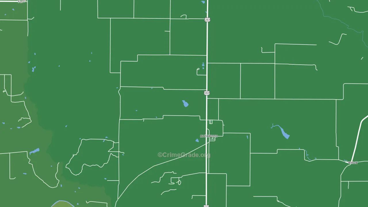 Rockwood, TX Map of Assault Rates