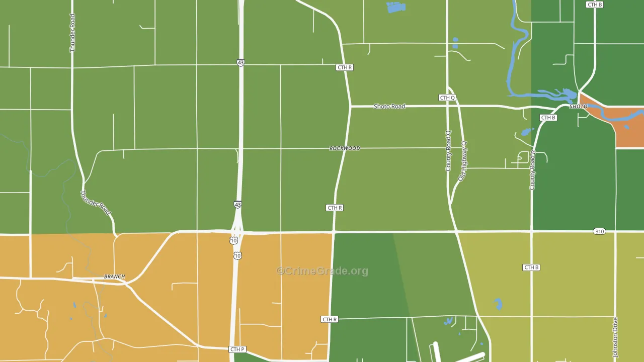 Rockwood, WI Map of Assault Rates