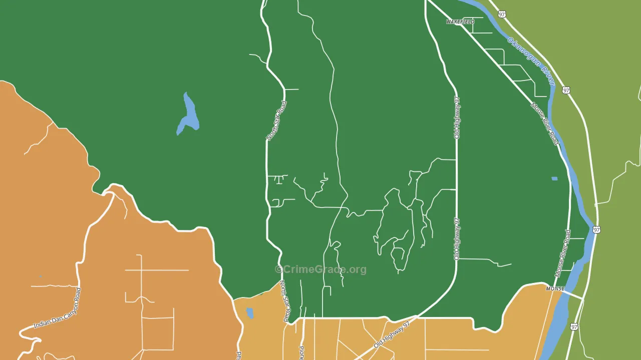 Rocky Butte, WA Map of Assault Rates