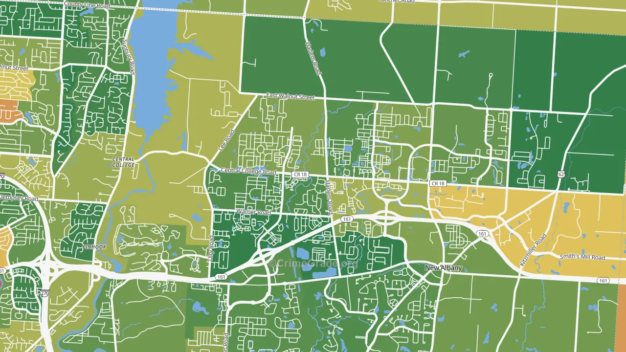Rocky-Fork Blacklick Accord, Westerville, OH Map of Assault Rates
